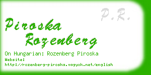 piroska rozenberg business card